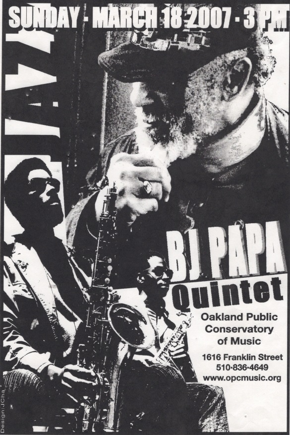 BJ Papa Quintet - 2017 Poster
